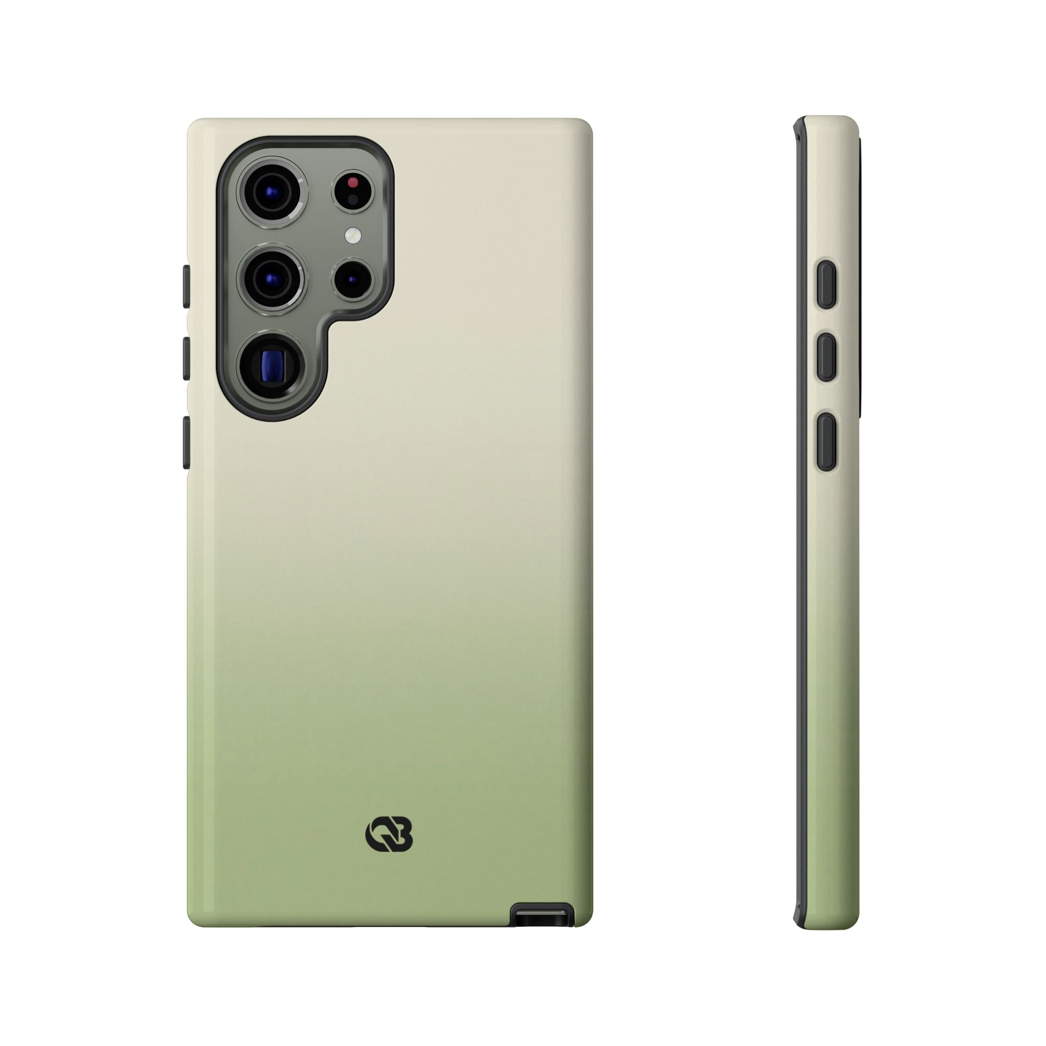 Green Tough Phone Case for Samsung - Bone Sage Fade