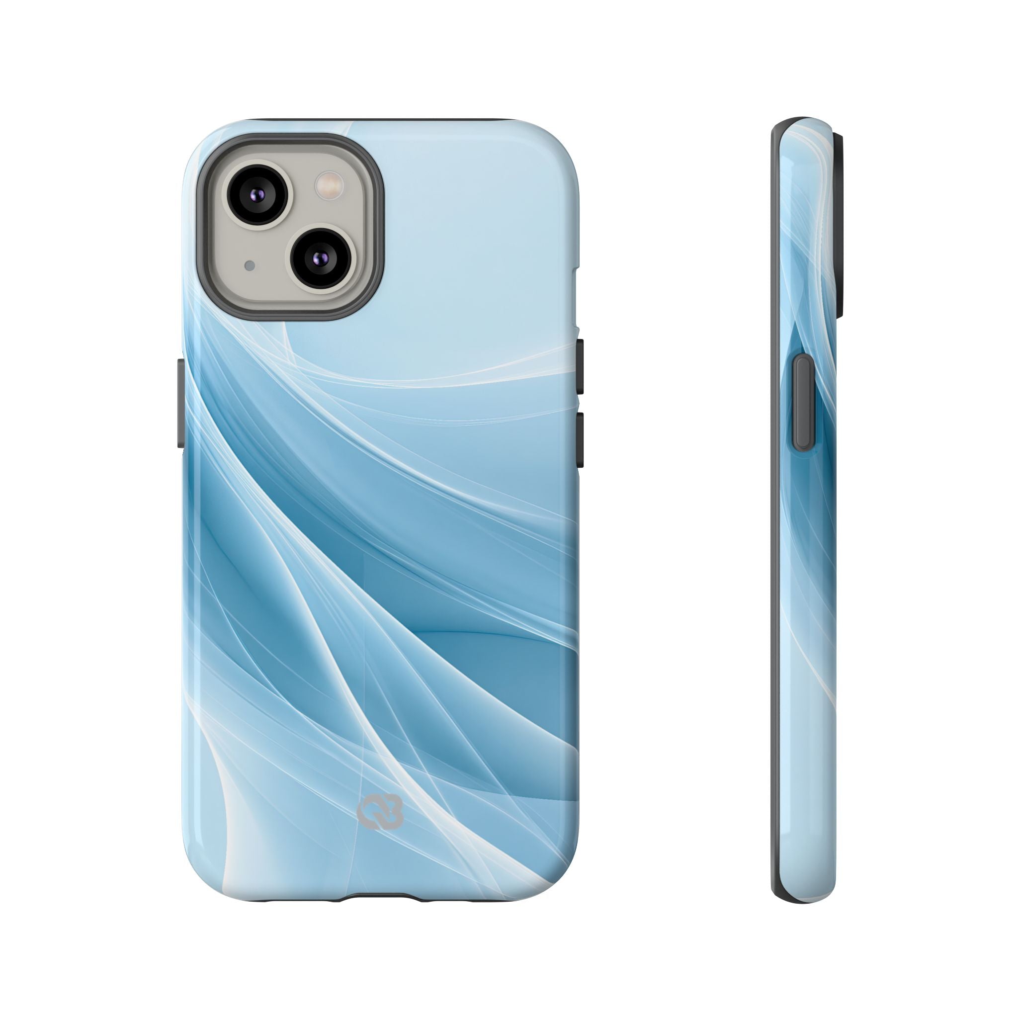 Blue Tough Phone Case for iPhone - Arctic Silk Drift