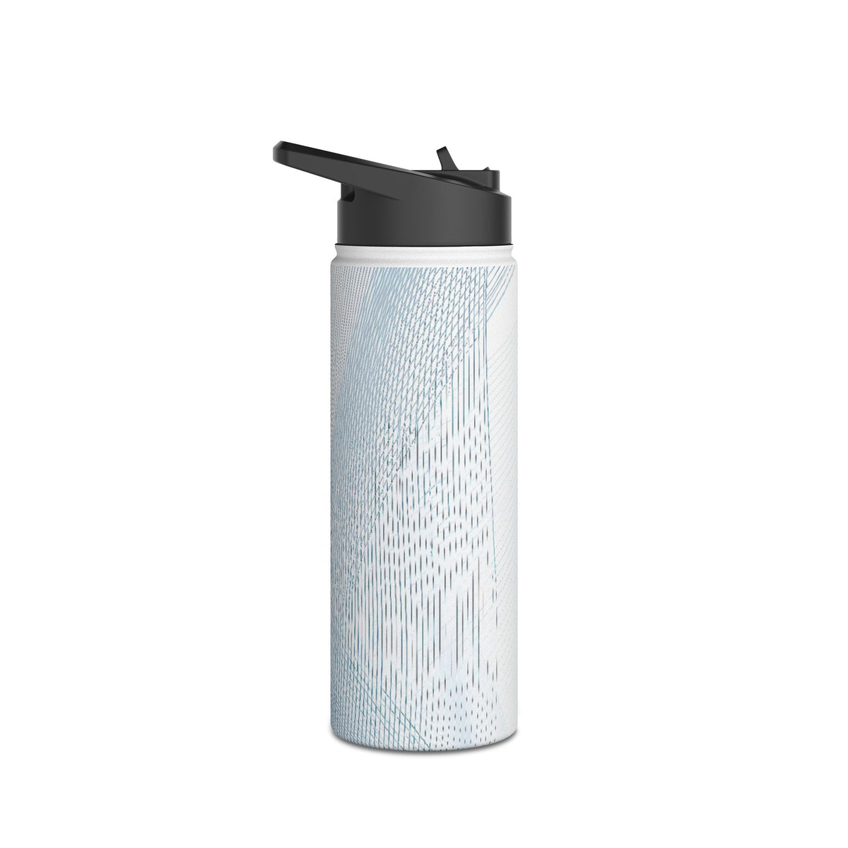 Glacial Contour Waves · Insulated Water Bottle · White