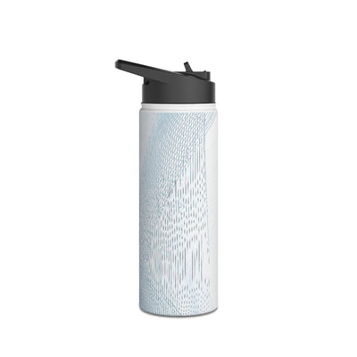 Glacial Contour Waves · Insulated Water Bottle · White