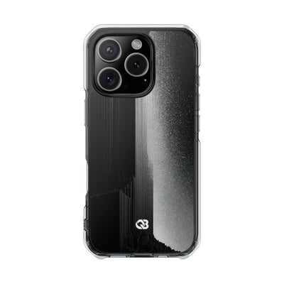 Black Impact MagSafe Phone Case for iPhone - Brutalist Pixel Monolith