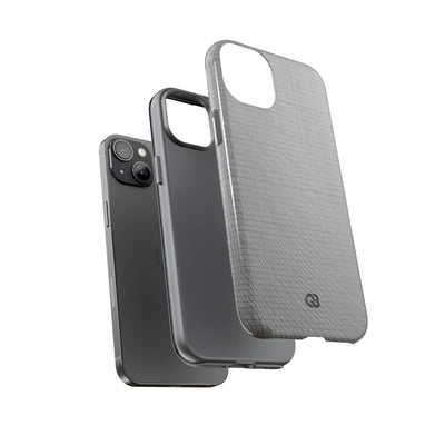 Grey Tough Phone Case for iPhone - Chrome Mesh Warp