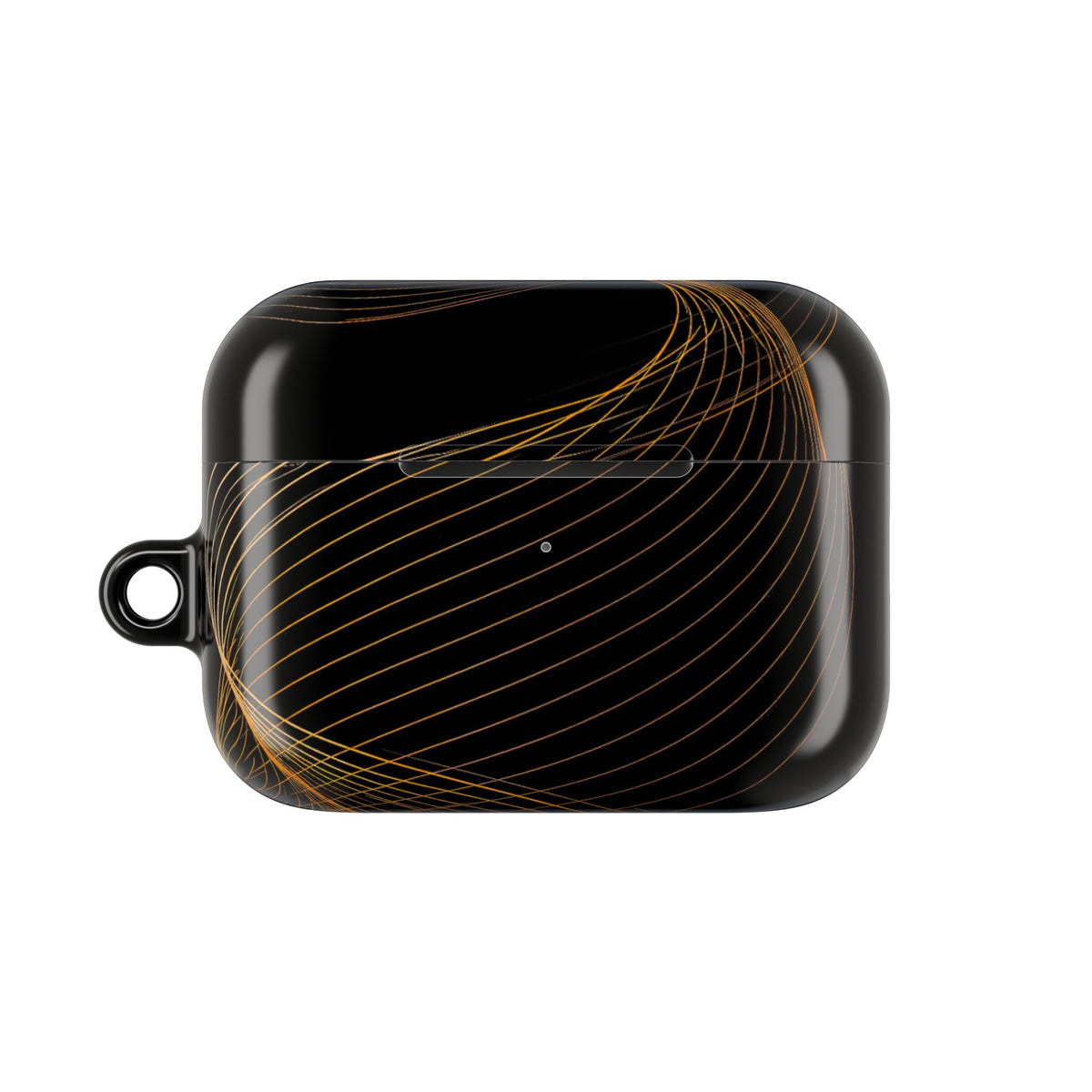 Golden Contour Flow · Hard Case for AirPods & AirPods Pro · Black