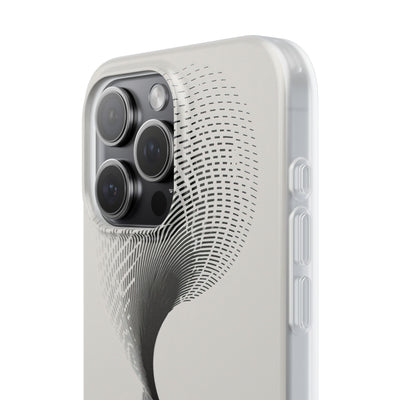 White Lite Phone Case for iPhone - Linear Torsion Grid