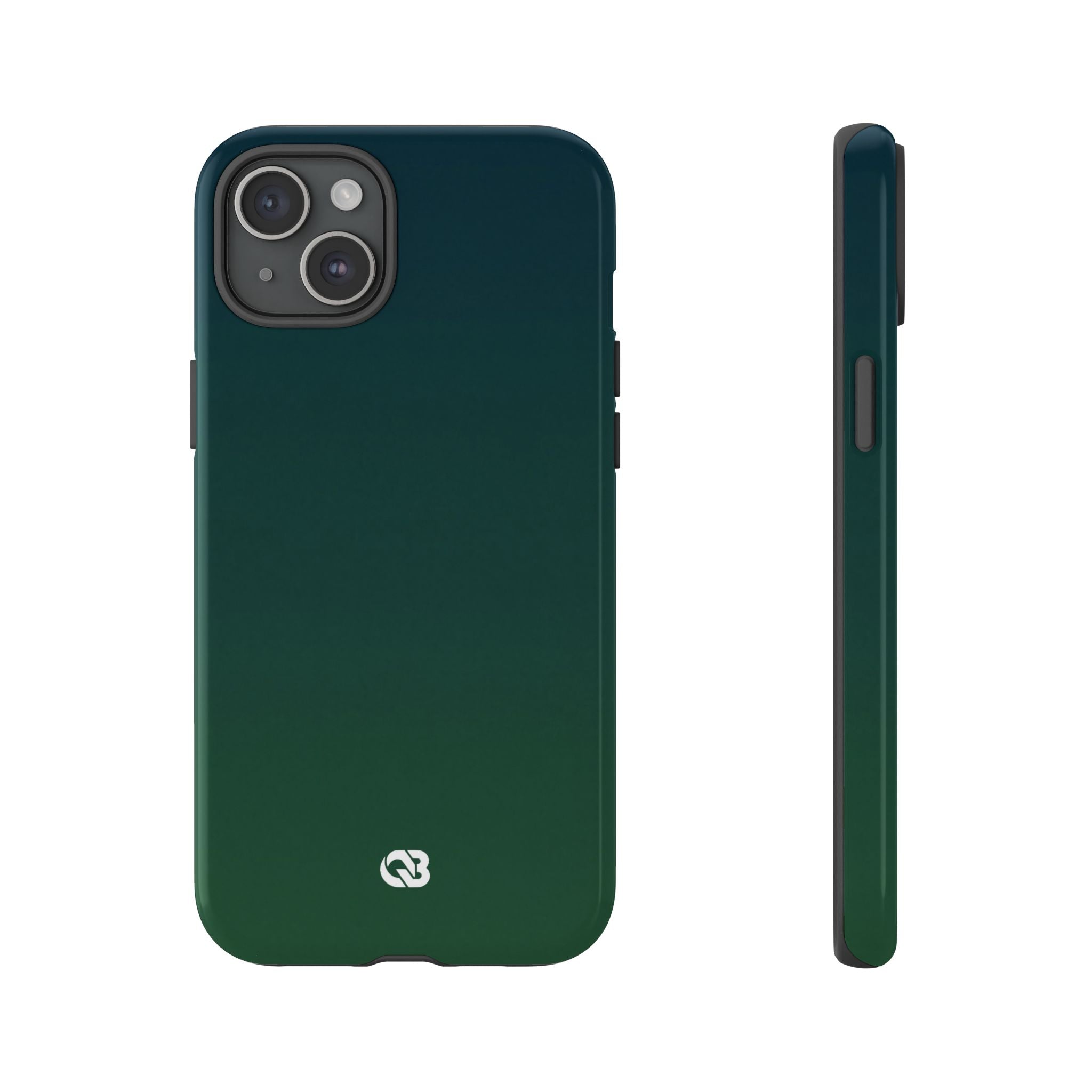Green Tough Phone Case for iPhone - Midnight Pine Horizon