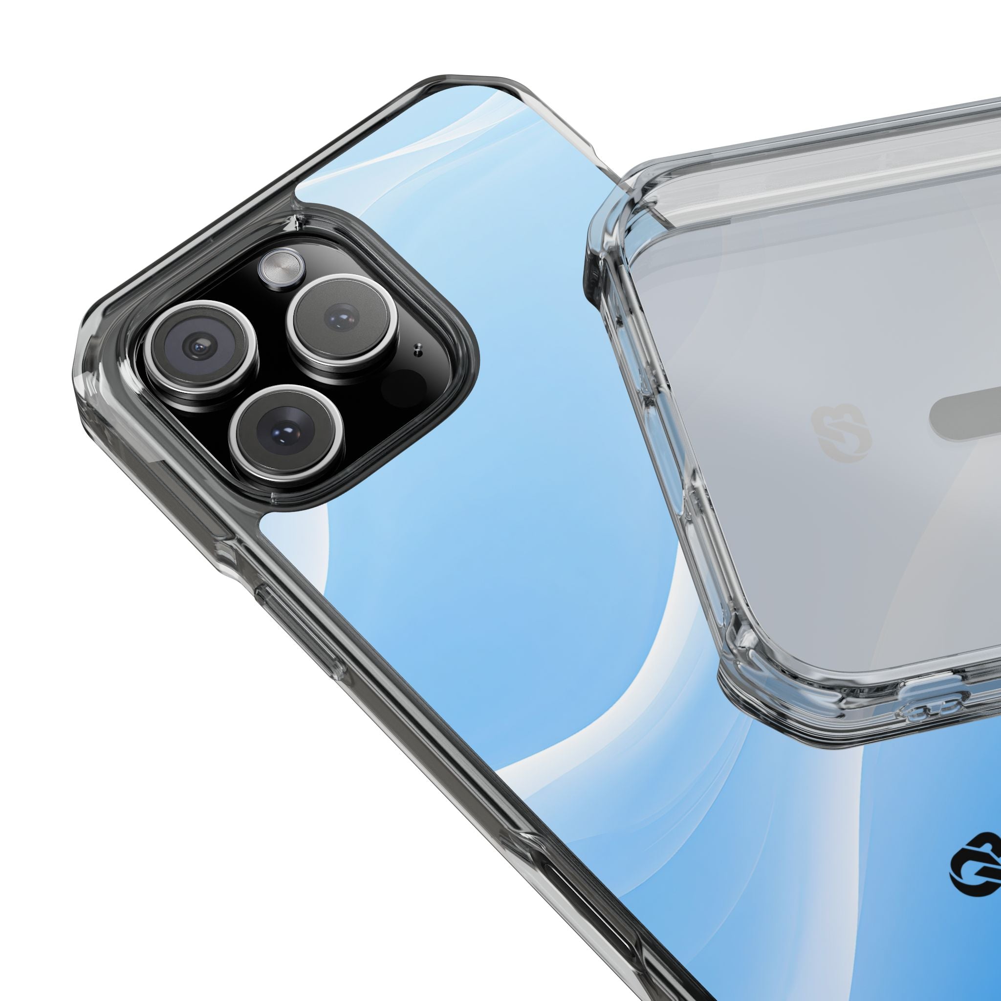 Blue Impact MagSafe Phone Case for iPhone - Glacial Blue Silk
