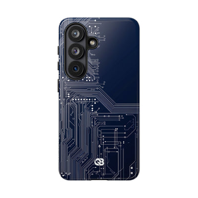 Blue Tough Phone Case for Samsung - Cobalt Data Stream