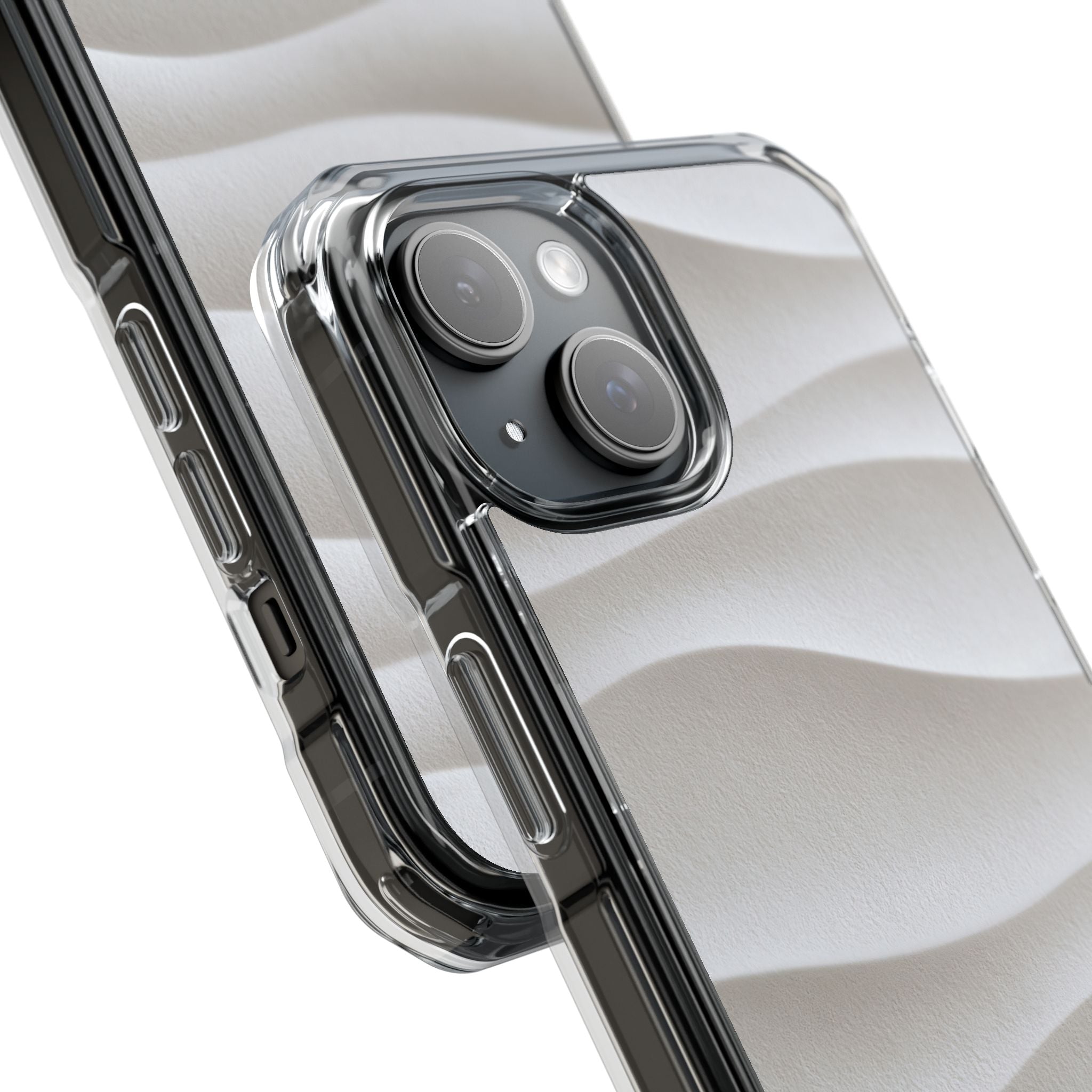 White Impact MagSafe Phone Case for iPhone - Arctic Flow Ridges
