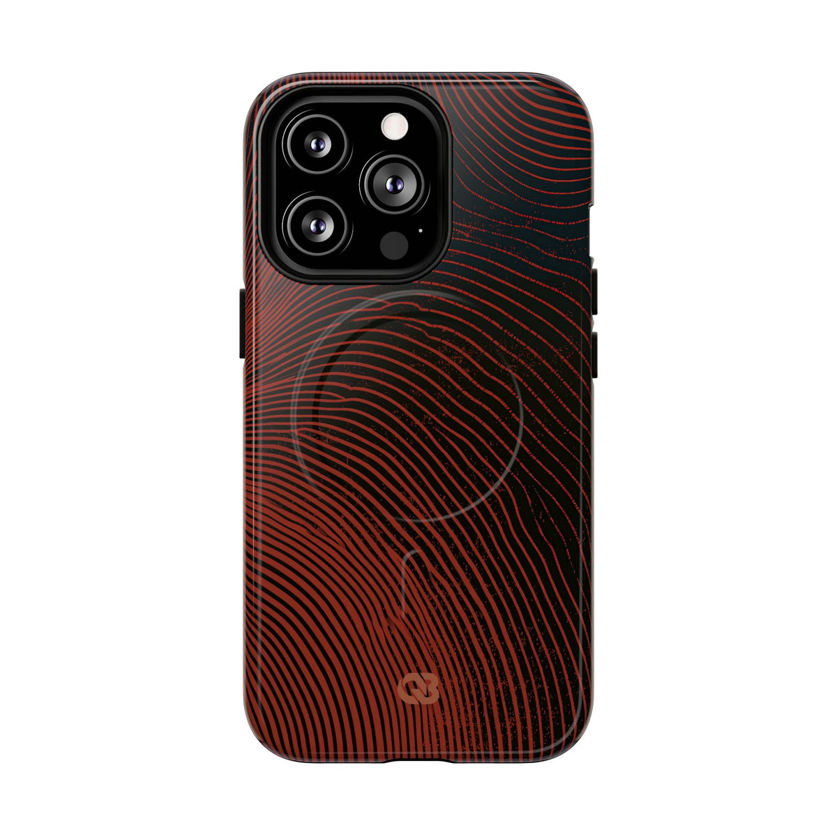 Red Tough 2.0 Magnetic Phone Case for iPhone - Terracotta Nerve Map