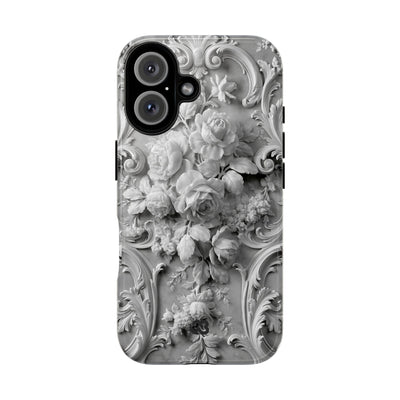 Rococo Marble Rose · Tough Phone Case for iPhone · White