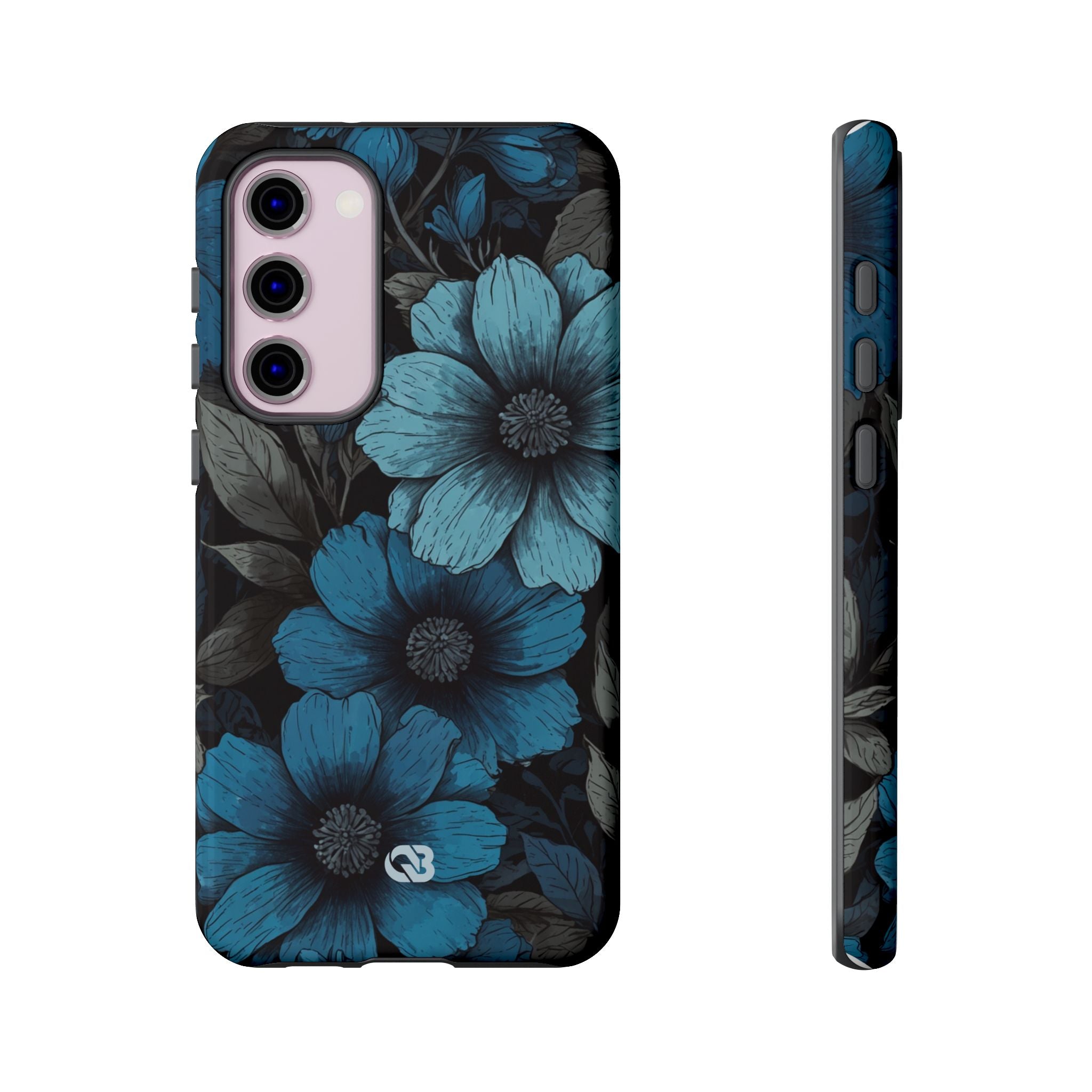 Obsidian Blue Petals · Tough Handyhülle für Samsung