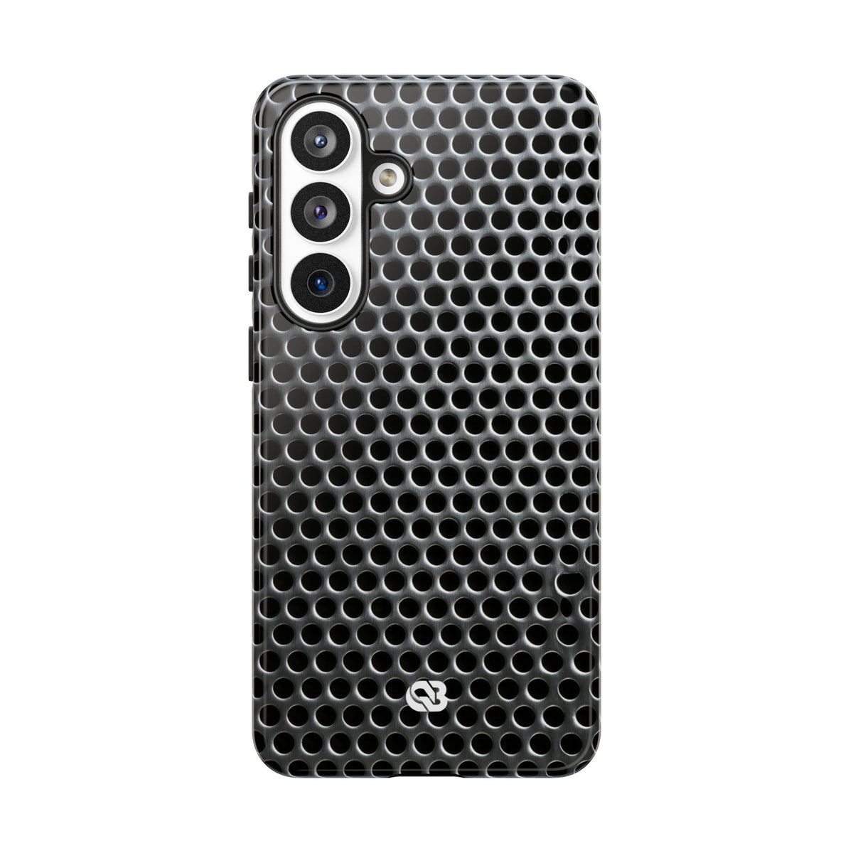 Brushed Perforated Steel · Tough Phone Case for Samsung · Silver