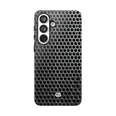 Brushed Perforated Steel · Tough Phone Case for Samsung · Silver