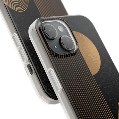 Gold Lite Phone Case for iPhone - Gilded Obsidian Dunes