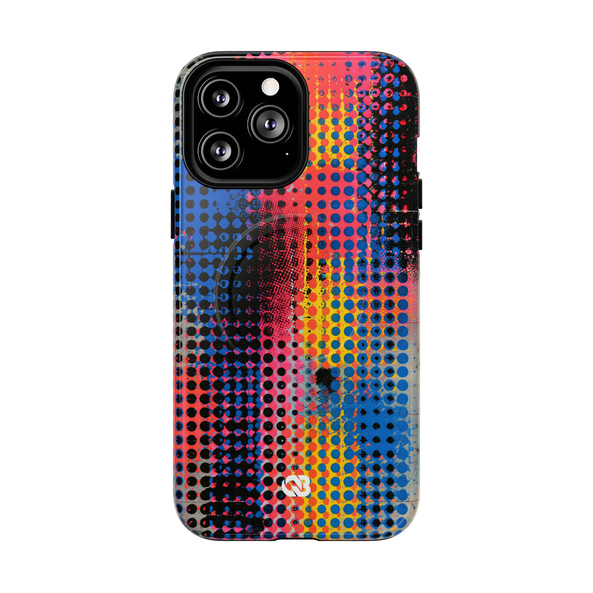 Chromatic Halftone Grid · Tough 2.0 Magnetic Phone Case for iPhone · Blue