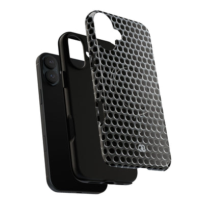 Silver Tough 2.0 Magsafe Phone Case for iPhone - Brutalist Steel Mesh