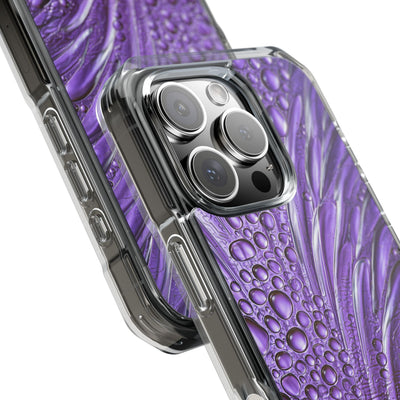 Violet Liquid Gel · Clear Impact Magnetic Phone Case for iPhone · Purple