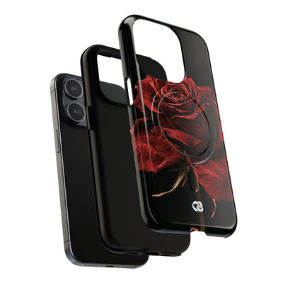 Crimson Noir Rose · Tough 2.0 Magnetic Phone Case for iPhone · Black