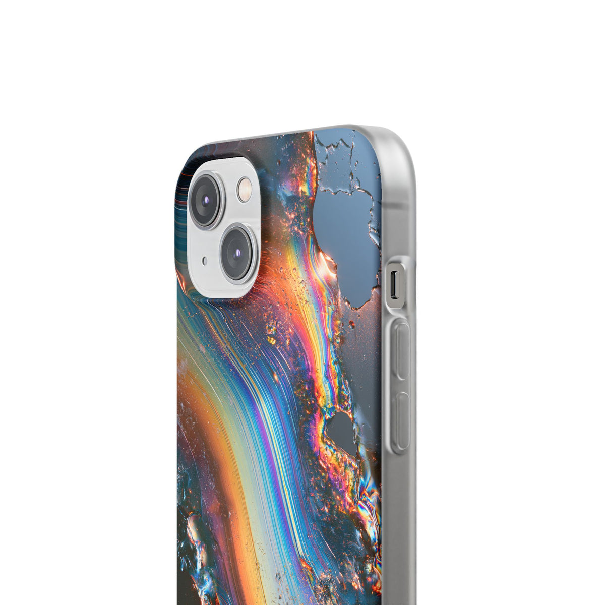 Prismatic Aura Flow · Lite Phone Case for iPhone ·  Blue