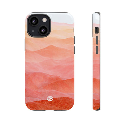 Alpenglow Ridge Vista · Tough Phone Case for iPhone · Orange