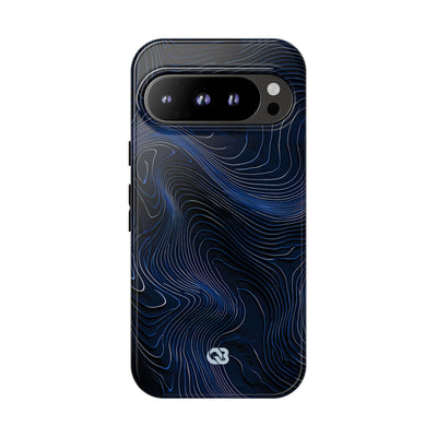 Blue Tough Phone Case for Google Pixel - Cobalt Contour Ridge