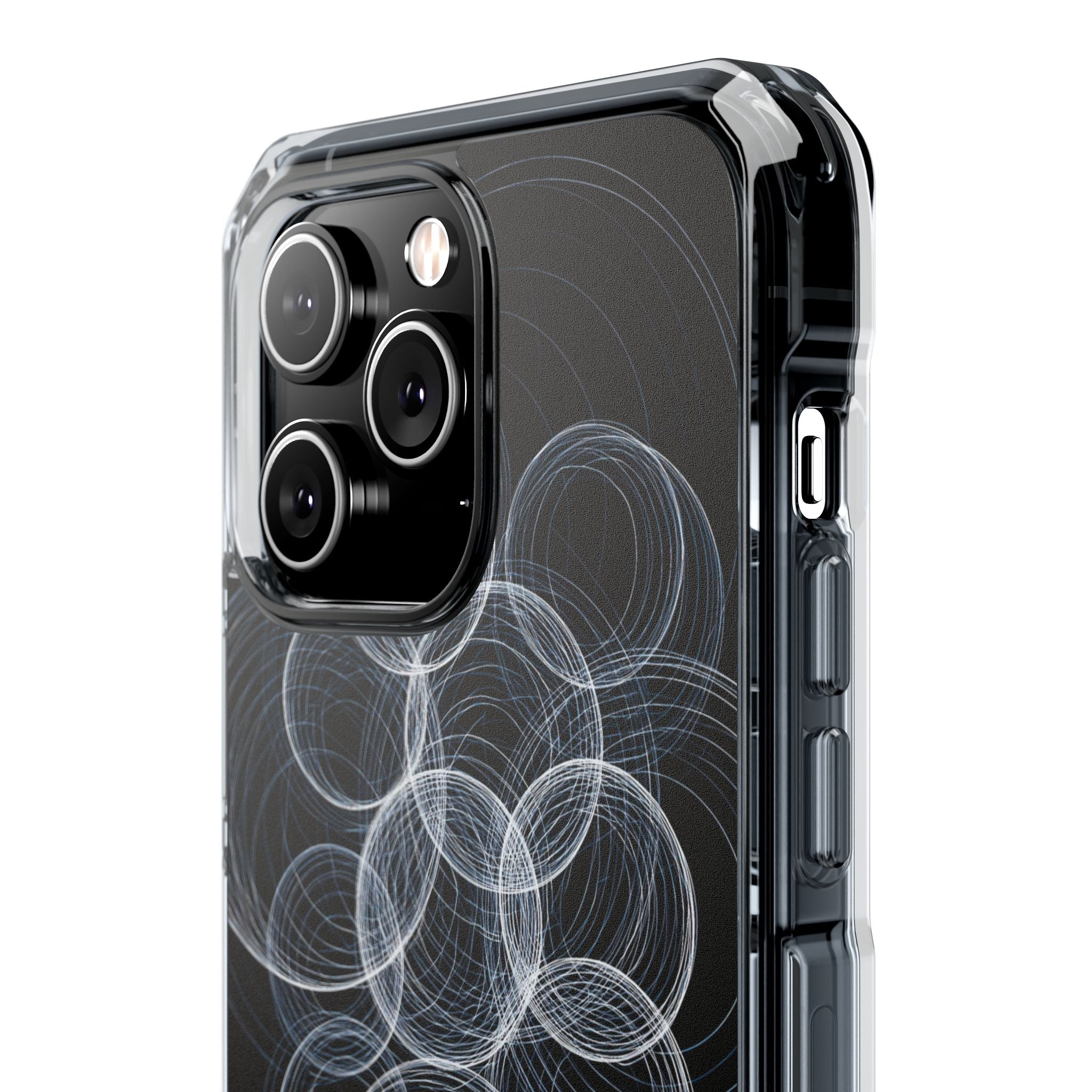 Black Impact MagSafe Phone Case for iPhone - Frosted Ring Matrix