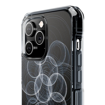 Black Impact MagSafe Phone Case for iPhone - Frosted Ring Matrix