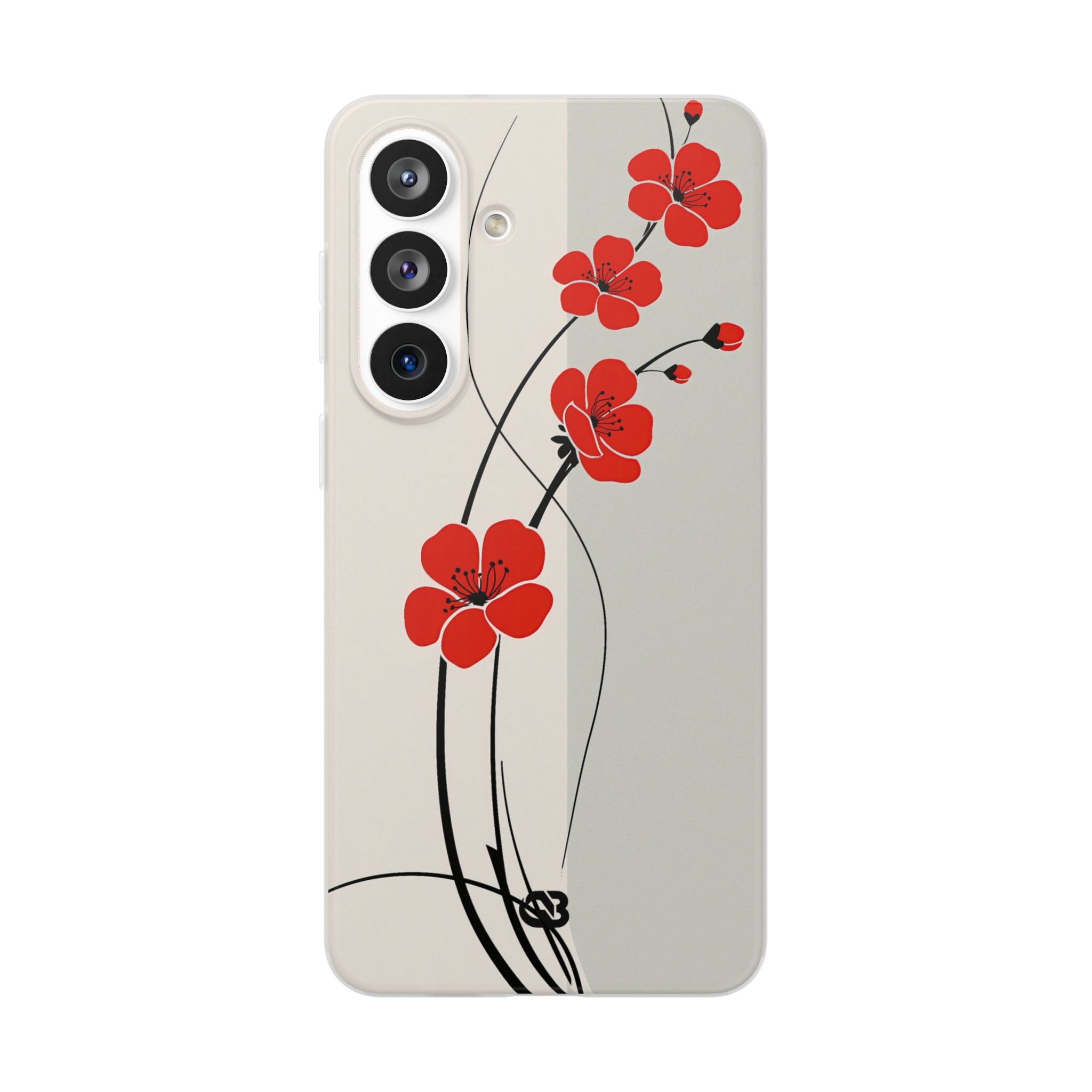 Beige Lite Phone Case for Samsung - Scarlet Ink Petals