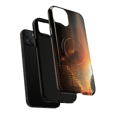Luminous Grid · Tough 2.0 Magnetic Phone Case for iPhone · Black
