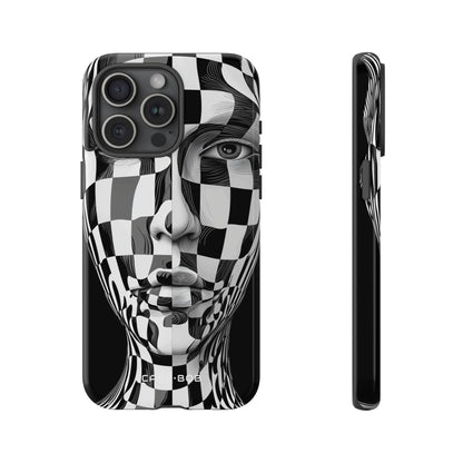 Checkered Face iPhone 15 Pro Max Case - Tough