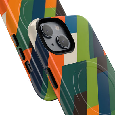Angled Retro Mosaic · Tough+ Phone Case for iPhone · Magsafe