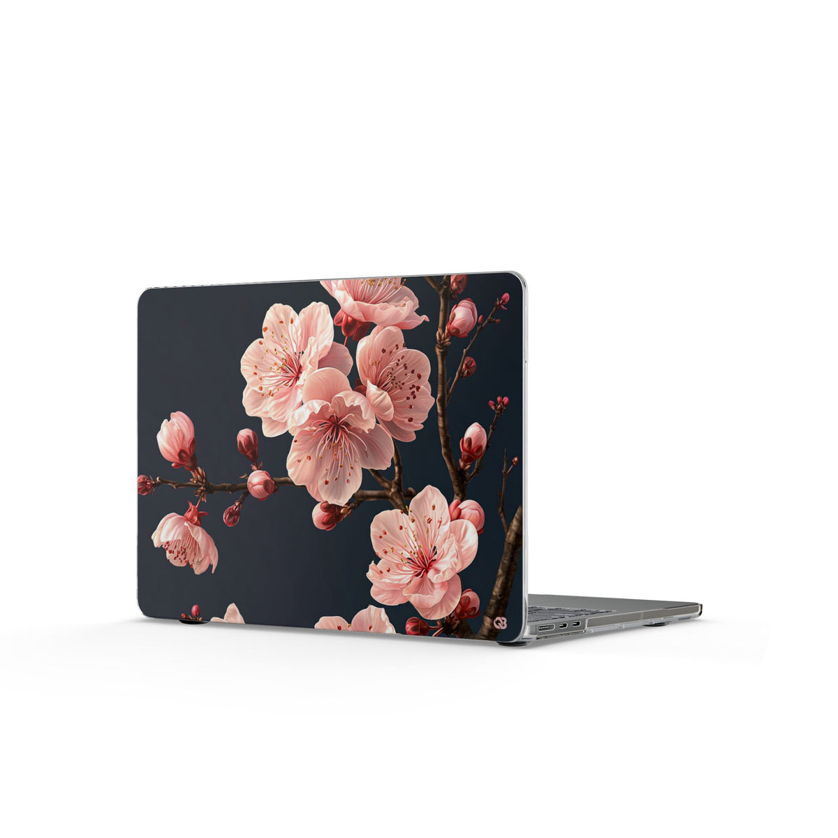 Midnight Sakura Bloom · Clear Hard Case for MacBook · Pink