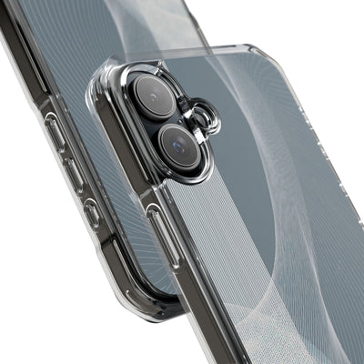 Slate Contour Drift · Clear Impact Magnetic Phone Case for iPhone · Grey
