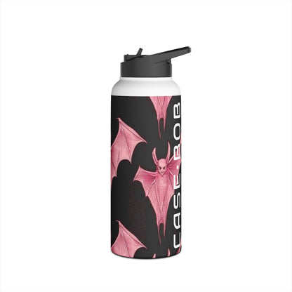 Pink Batwave - Stainless Steel Water Bottle