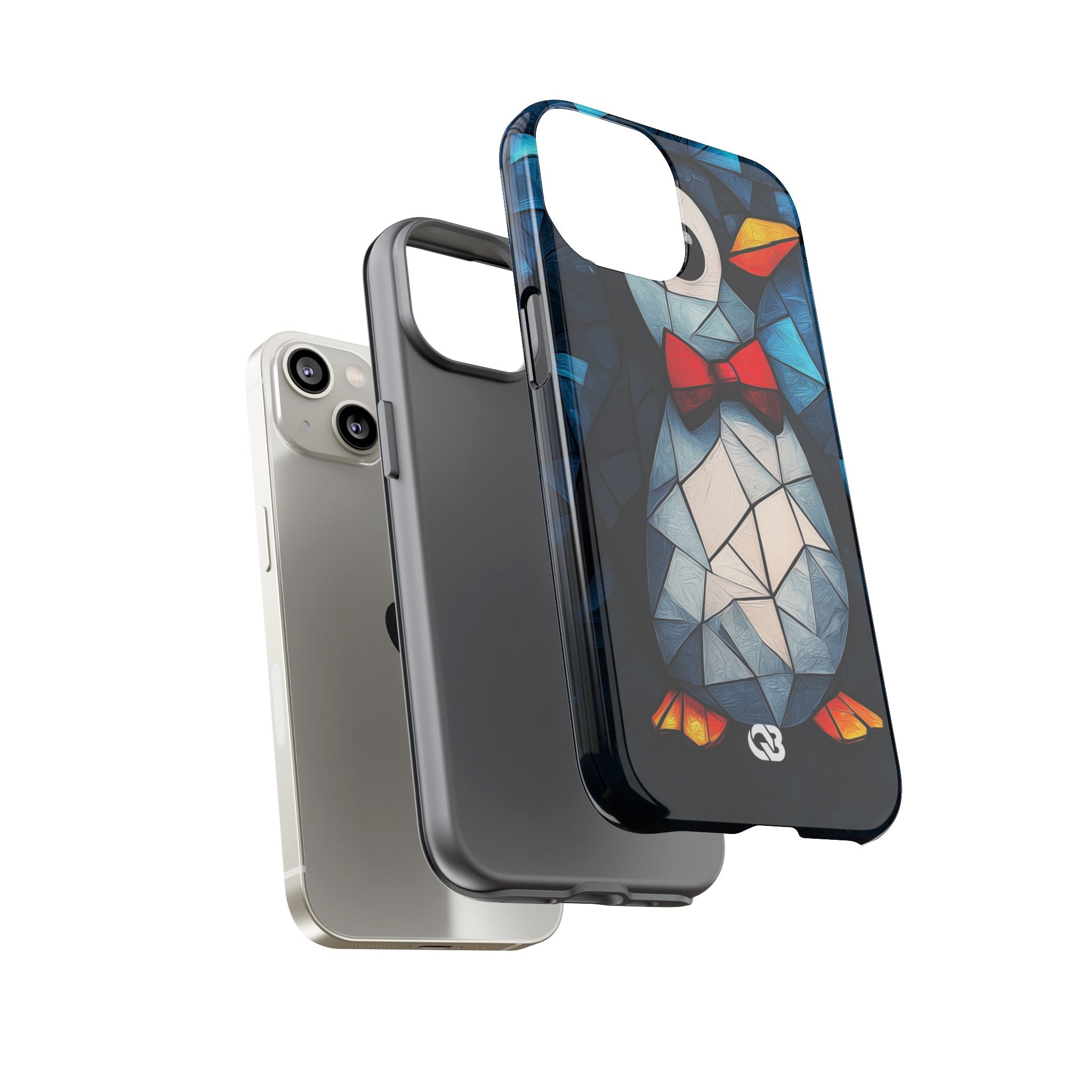Mosaic Bowtie Penguin · Tough Phone Case for iPhone