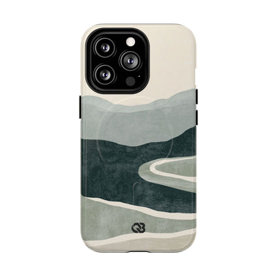 Muted Valley Vista · Tough 2.0 Magnetic Phone Case for iPhone · Green