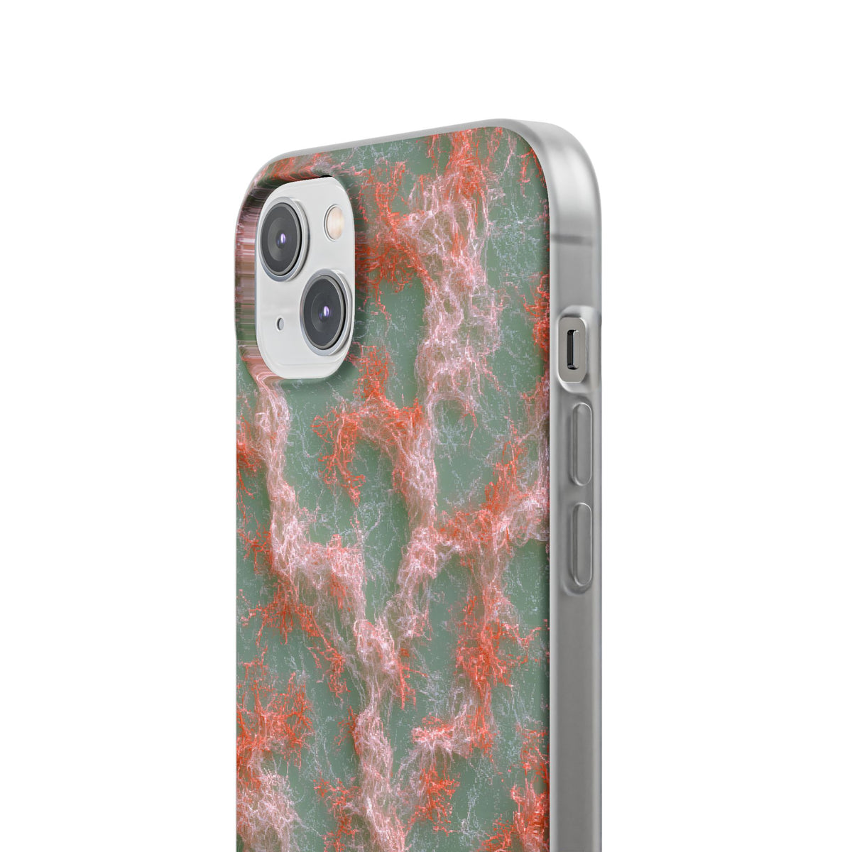 Coral Pixel Matrix · Lite Phone Case for iPhone ·  Green