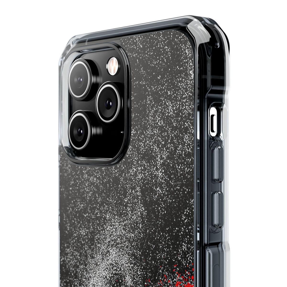 Crimson Noir Drip · Clear Impact Magnetic Phone Case for iPhone ·  Black