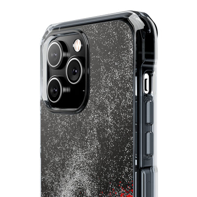 Crimson Noir Drip · Clear Impact Magnetic Phone Case for iPhone ·  Black