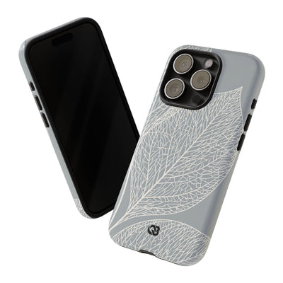Grey Tough Phone Case for iPhone - Frosted Ash Veins