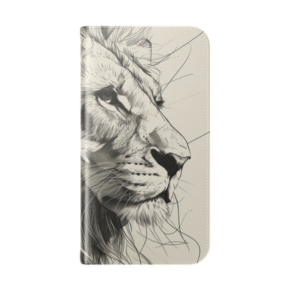 Lion Whisper Gray - iPhone 16  Case - Wallet
