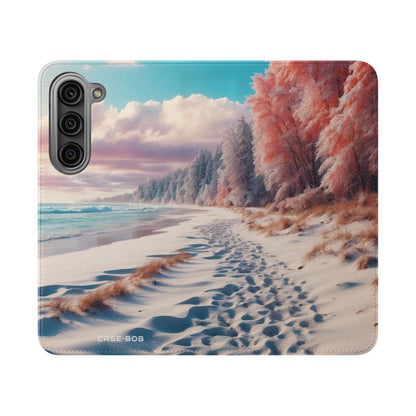 Snowy Footprints - Samsung S23 Case - Wallet