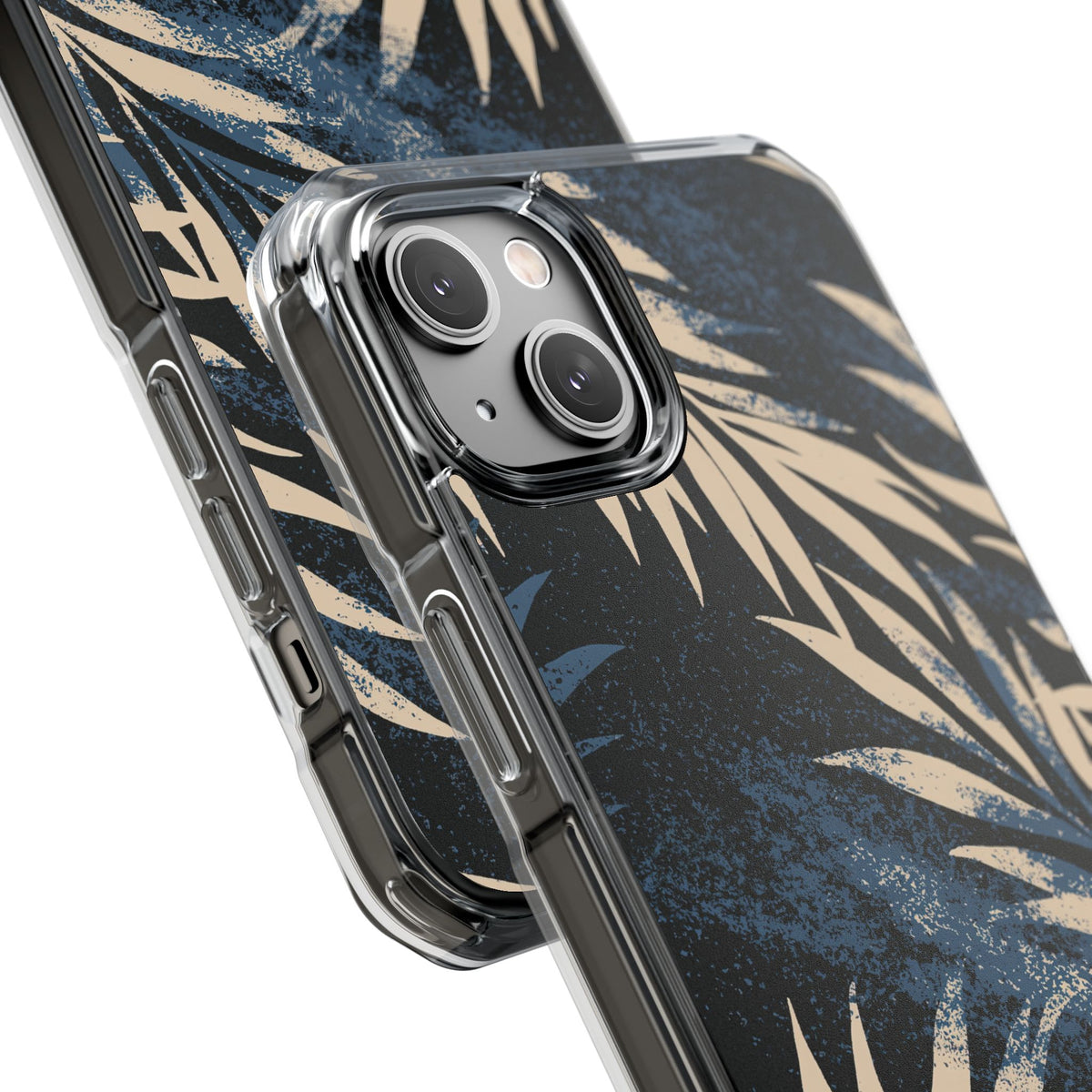 Blue Impact MagSafe Phone Case for iPhone - Indigo Sandstone Palm