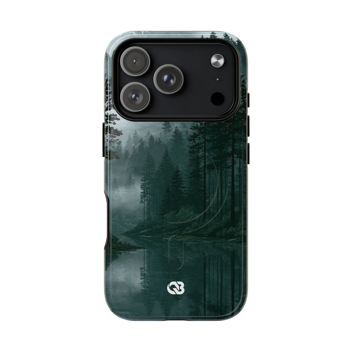 Misty Pine Reflections · Tough 2.0 Magnetic Phone Case for iPhone · Green