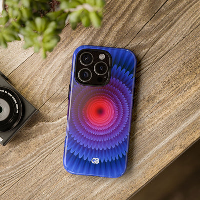 Radial Spectrum Bloom · Tough Phone Case for iPhone · Blue