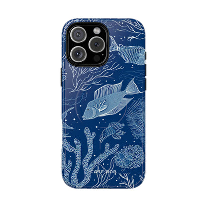 Navy Scale Reef iPhone 16 Pro Max Case - Tough+