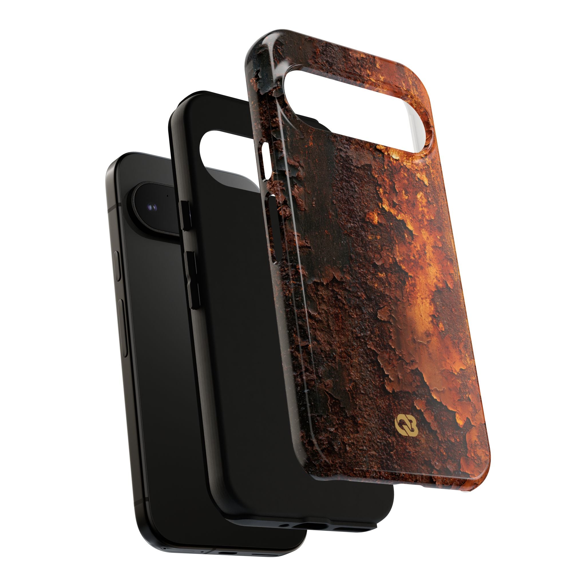 Orange Tough Phone Case for Google Pixel - Oxidized Iron Crust
