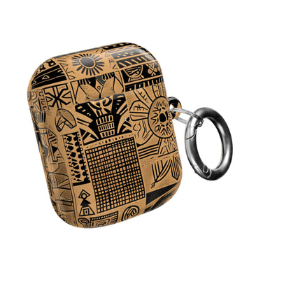 Celestial Faces Brown - AirPods Cover