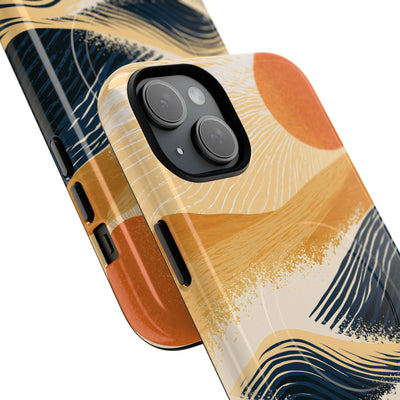 Blue Tough 2.0 Magsafe Phone Case for iPhone - Kyoto Cresting Tide