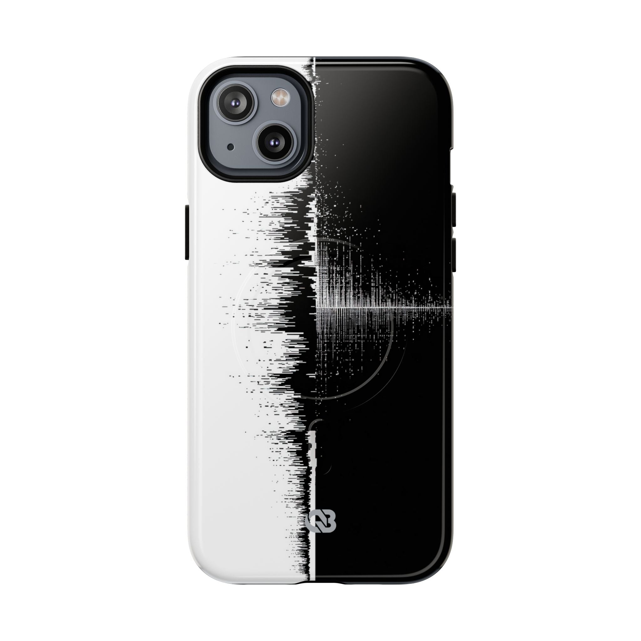 Black Tough 2.0 Magsafe Phone Case for iPhone - Static Signal Split
